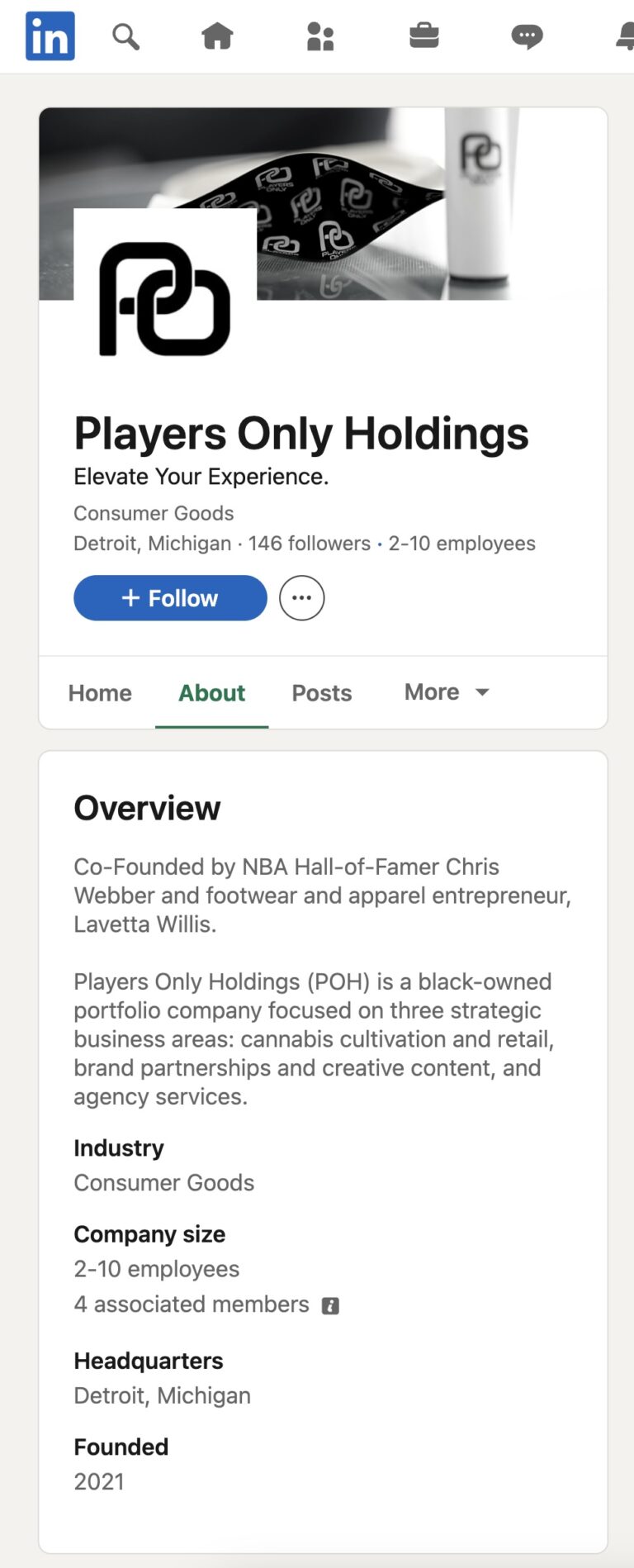 Players Only Holdings LinkedIn